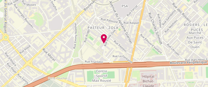 Plan de Zola Restaurant, 38 Rue Emile Zola, 93400 Saint-Ouen-sur-Seine