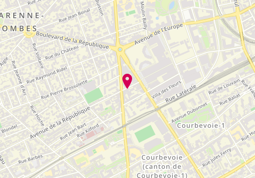 Plan de Boulangerie Da Silva, 132 avenue de la République, 92400 Courbevoie