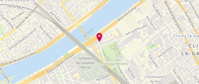 Plan de La Parisienne, 14 Rue du Bac d'Asnières, 92110 Clichy