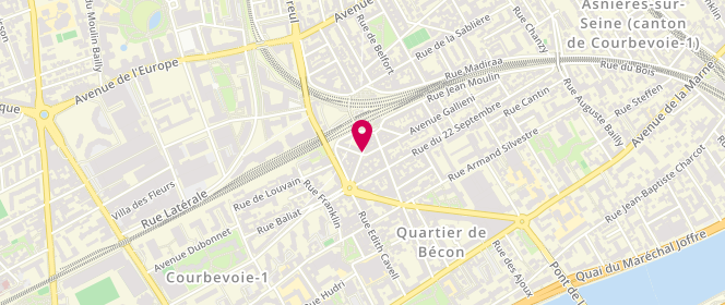 Plan de Boulangerie Pâtisserie Fabrice CAPEZZONE AGFC, 10 avenue de la Liberté, 92400 Courbevoie