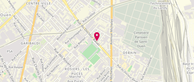 Plan de Boulangerie Hamdi Mor, 107 Rue du Dr Bauer, 93400 Saint-Ouen-sur-Seine