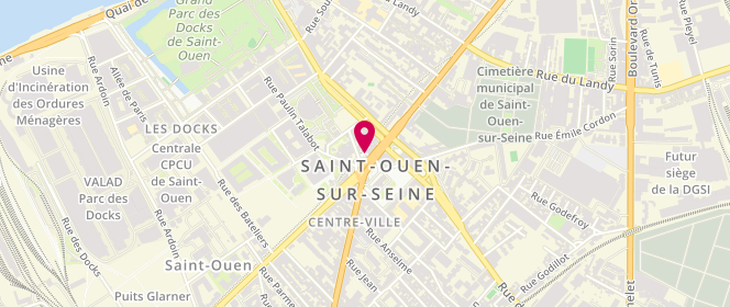 Plan de Au Moulin de Saint-Ouen, 2 place de la République, 93400 Saint-Ouen-sur-Seine