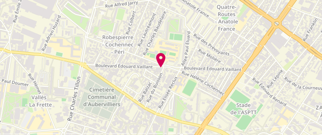 Plan de Aux Caprices, 92 Boulevard Edouard Vaillant, 93300 Aubervilliers