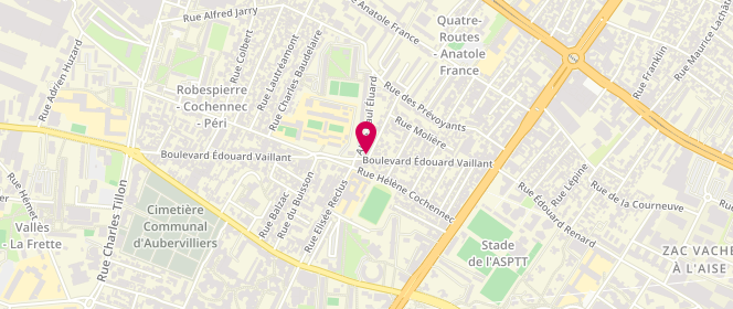 Plan de Atelier Gourmand, 111 Bis Boulevard Edouard Vaillant, 93300 Aubervilliers
