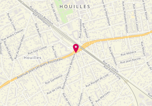 Plan de Boulangerie pâtisserie le Moulin de Houilles, 9 avenue Jean-Jacques Rousseau, 78800 Houilles