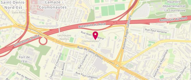 Plan de Boulangerie Cosmo Tresor, 16 Rue Vladimir Komarov, 93200 Saint-Denis