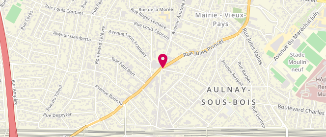 Plan de Boulangerie Aulnay, 2 Rue Jules Princet, 93600 Aulnay-sous-Bois