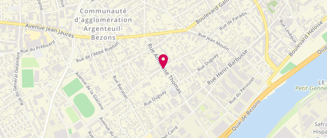 Plan de Boulangerie Manel, 21 Rue Ambroise Thomas, 95100 Argenteuil