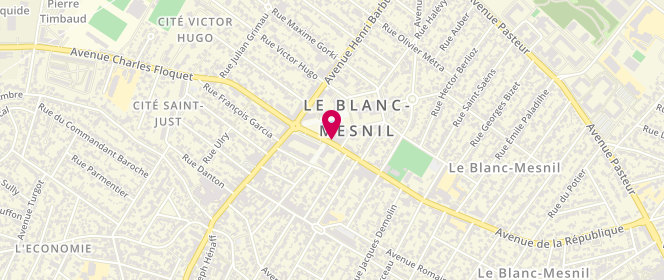 Plan de La Griotte du Blanc Mesnil, 9 avenue de la République, 93150 Le Blanc-Mesnil