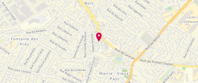 Plan de Boulangerie Vieux Aulnay, 9 Rue Jacques Duclos, 93600 Aulnay-sous-Bois