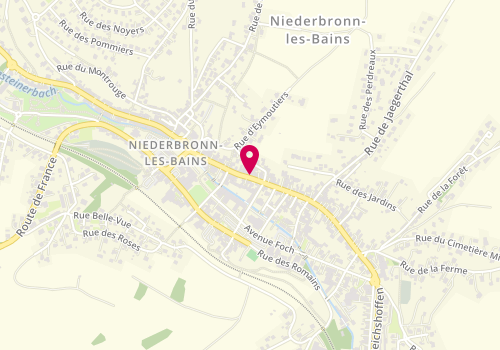 Plan de Boulangerie Pâtisserie Rauch, 35 Rue General de Gaulle, 67110 Niederbronn-les-Bains