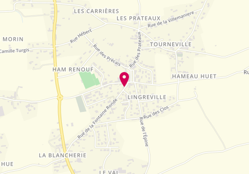 Plan de Les Délices de Lingreville, 8 Rue de la Font Ronde, 50660 Tourneville-sur-Mer