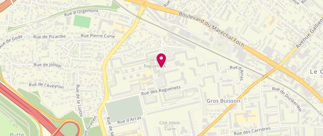 Plan de Aux Délices des Raguenets, Centre Commercial des Raguenets Boulevard Georgette Agutte, 95210 Saint-Gratien