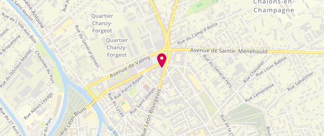 Plan de Boulangerie Agathe, 125 Rue Léon Bourgeois, 51000 Châlons-en-Champagne