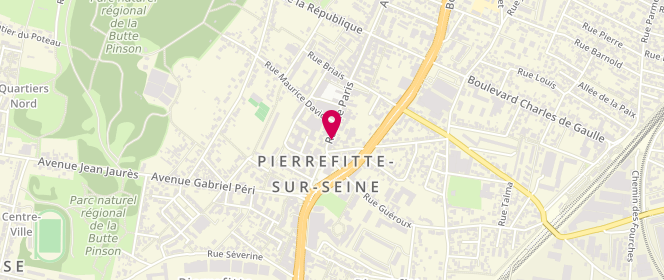 Plan de Artisan Boulanger Pâtissier (Le Palais des pains), 8 Rue de Paris, 93380 Pierrefitte-sur-Seine