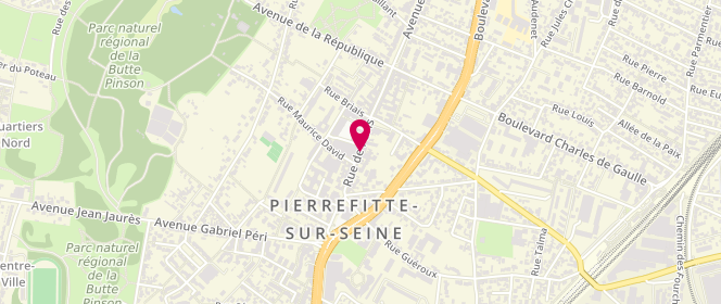 Plan de Chez Nina, 24 Rue Paris, 93380 Pierrefitte-sur-Seine