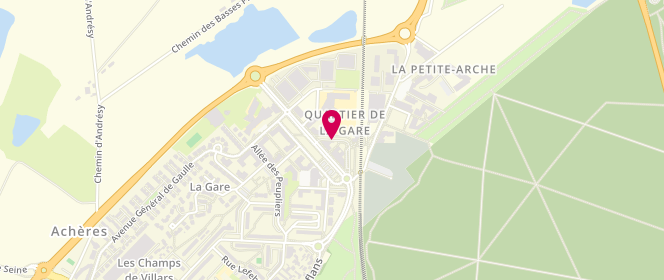 Plan de La Boulangerie de la Gare, 14 Rue Jean Moulin, 78260 Achères