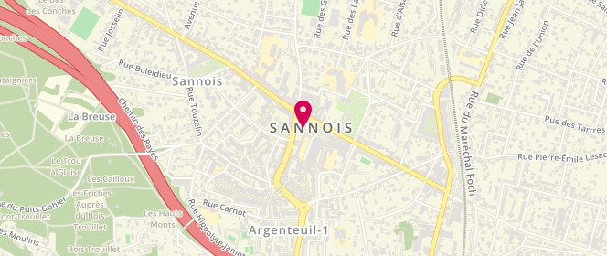 Plan de Mairie de Sannois, 15 Place du Général Leclerc, 95110 Sannois