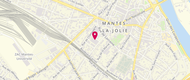 Plan de Carrefour Market, 5 Rue du Lavoir, 78200 Mantes-la-Jolie