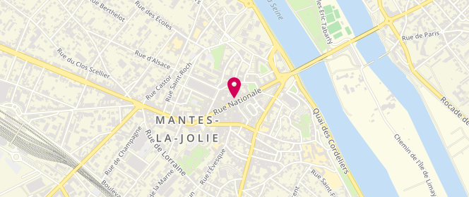Plan de Msa Boulangerie, 42 Rue Nationale, 78200 Mantes-la-Jolie