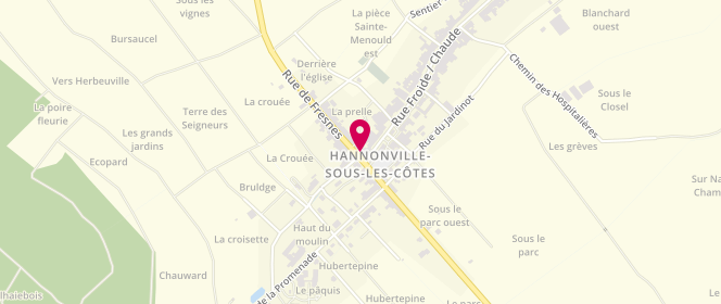 Plan de Au Pain de Campagne, 4 Rue de Fresnes, 55210 Hannonville-sous-les-Côtes