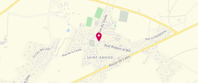 Plan de Artisan Boulanger Pâtissier Beaufils G, 4 place de l'Église, 50160 Saint-Amand-Villages