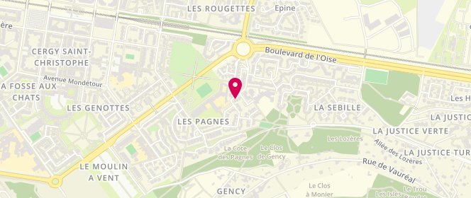 Plan de Boulangerie de Cergy, 5 Rue des Vendanges Prochaines, 95800 Cergy