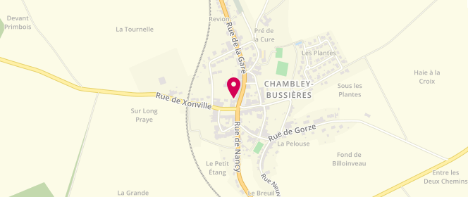 Plan de Boulangerie Patisserie Mettavant, 2 Bis Rue de la Gare, 54890 Chambley-Bussières