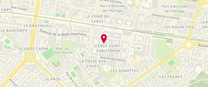 Plan de La Saint Christophe, 7 place du Marché, 95800 Cergy
