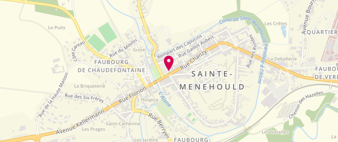 Plan de Au Péché Mignon, 13 place d'Austerlitz, 51800 Sainte-Menehould