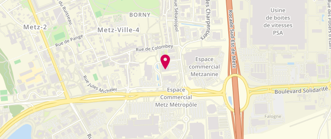 Plan de Boulangerie Marie Blachère, 6 Rue des Dinandiers, 57070 Metz