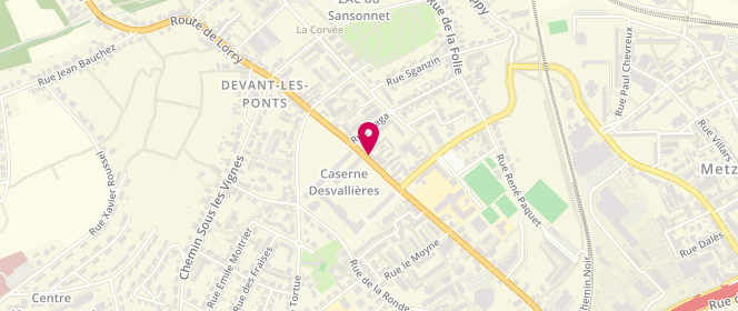 Plan de Boulangerie Patisserie Jacques, 81 Route de Lorry, 57050 Metz