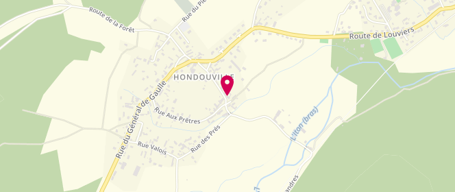 Plan de Aux délices Malherbois - Hondouville, 1 Place Halle, 27400 Hondouville