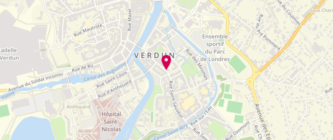 Plan de Boulangerie Pâtisserie Parise Verdun, 33 Rue du Président Poincaré, 55100 Verdun