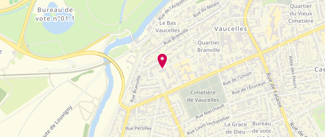 Plan de Boulangerie-Patisserie Tani, 11 Rue Auguste Lechesne, 14000 Caen