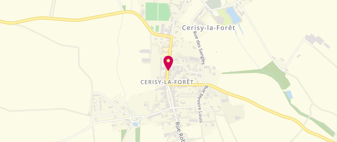 Plan de Le Fournil de Cerisy, 16 Place Poste, 50680 Cerisy-la-Forêt