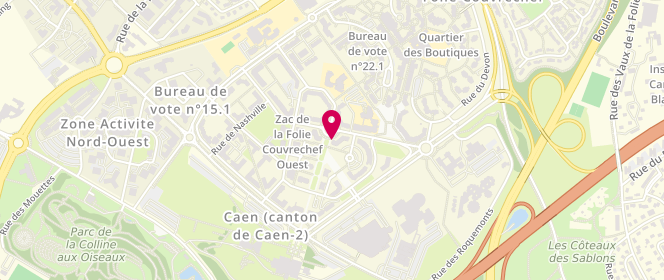Plan de LA FOLIE'S (boulangerie - pâtisserie - brasserie), 27 avenue Jean Monnet, 14000 Caen