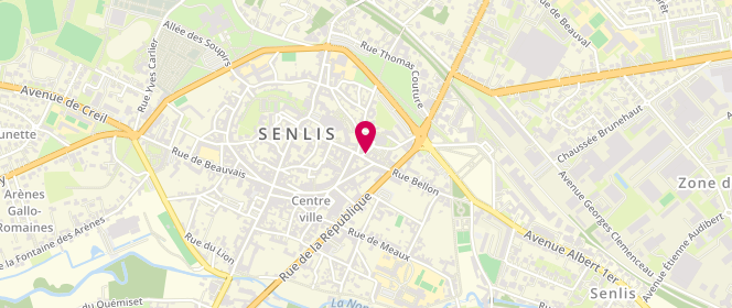 Plan de Delices et Gourmandises, 3 Rue Bellon, 60300 Senlis