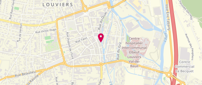Plan de Aux Délices de Louviers, 38 Rue du Maréchal Foch, 27400 Louviers