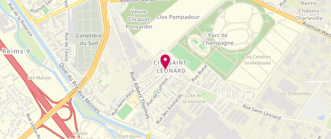 Plan de Boulangerie Lamarle, 12 Rue Saint-Léonard, 51100 Reims