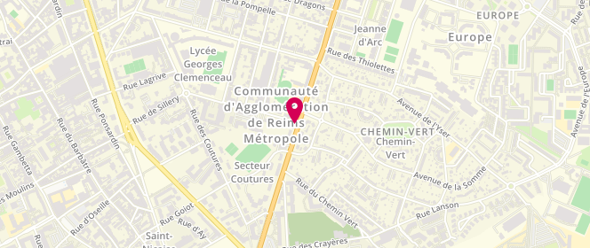 Plan de La Minute Gourmande, 216 Boulevard Pommery, 51100 Reims