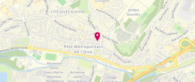 Plan de Boulangerie Pâtisserie des Trois Marches, 87 Rue Jean Jaurès, 60160 Montataire