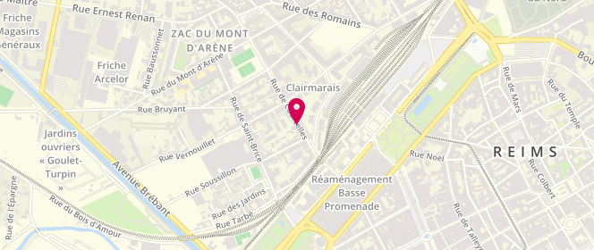 Plan de La FolieDouce, 43 Rue de Courcelles, 51100 Reims