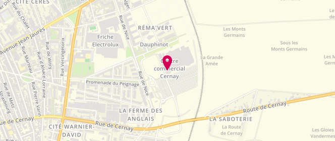 Plan de Boulangerie Louise, 2/16 Route de Cernay, 51100 Reims