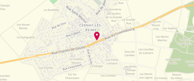 Plan de BOILEAU Nathalie & Eddy, 18 Rue Thiers, 51420 Cernay-lès-Reims
