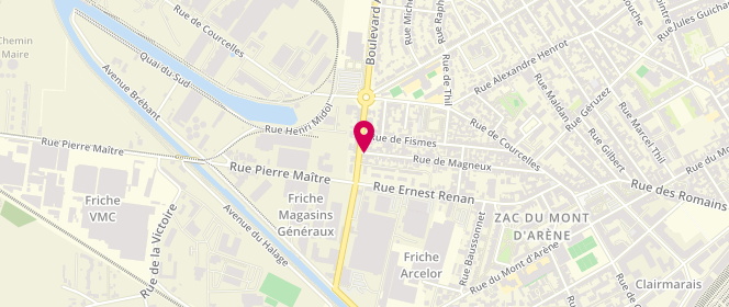 Plan de La Panacée, 111 Rue de Magneux, 51100 Reims