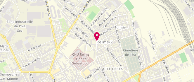 Plan de Boulangerie du Chalet, 112 Rue du Chalet, 51100 Reims