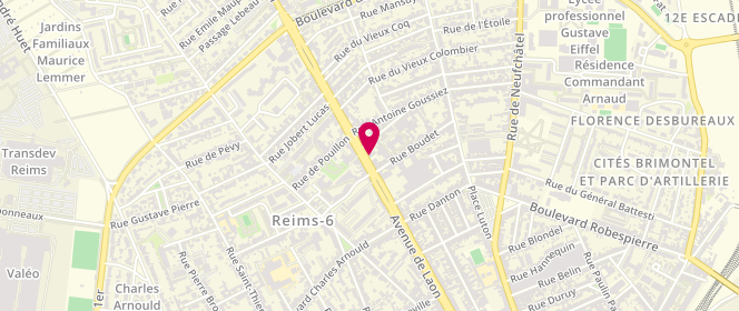 Plan de DE BAETS Romuald, 284 avenue de Laon, 51100 Reims