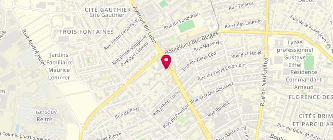 Plan de Espace Pizza, 331 avenue de Laon, 51100 Reims