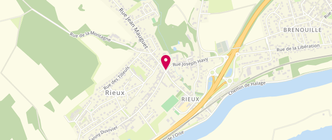 Plan de Le Fournil de Rieux, 2 Rue Jean Mauguet, 60870 Rieux